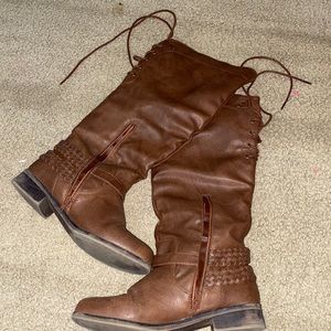 Tall brown boots